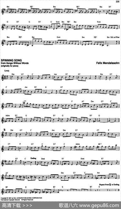 TheRealLittleClassicalFakeBook（P221-240）