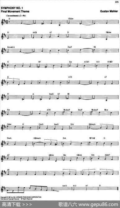 TheRealLittleClassicalFakeBook（P221-240）
