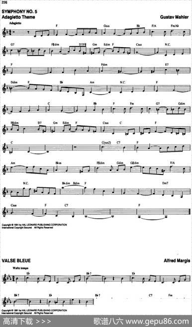 TheRealLittleClassicalFakeBook（P221-240）