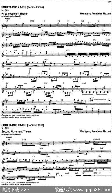TheRealLittleClassicalFakeBook（P261-280）