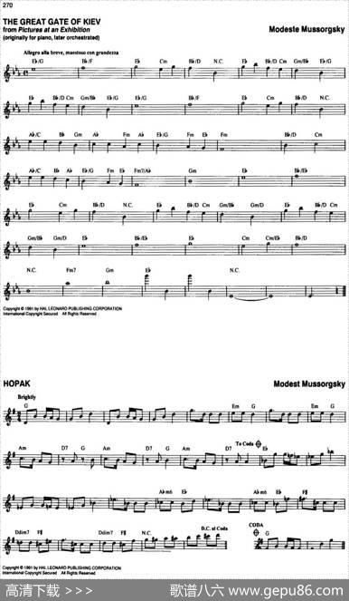 TheRealLittleClassicalFakeBook（P261-280）
