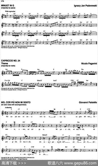 TheRealLittleClassicalFakeBook（P261-280）