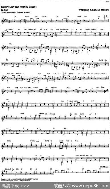 TheRealLittleClassicalFakeBook（P261-280）