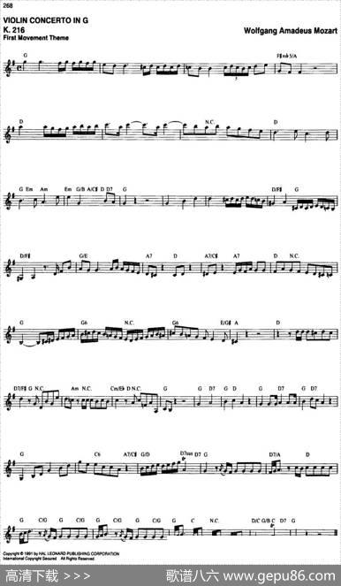 TheRealLittleClassicalFakeBook（P261-280）