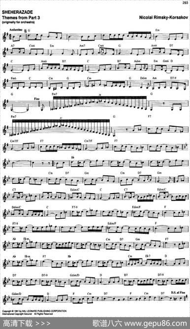 TheRealLittleClassicalFakeBook（P281-300）