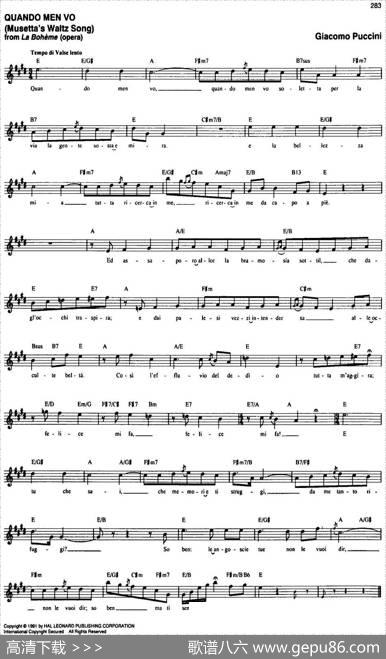 TheRealLittleClassicalFakeBook（P281-300）