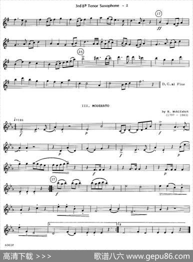 sixforthree（次中音三重奏第三萨克斯分谱）