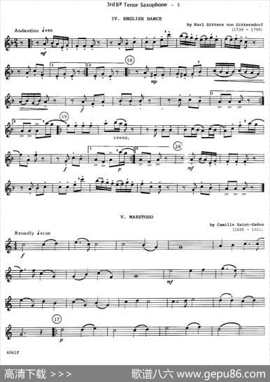 sixforthree（次中音三重奏第三萨克斯分谱）