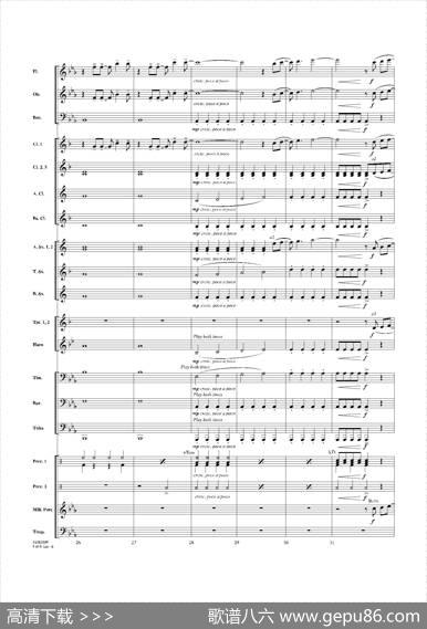 Letitgo（《冰雪奇缘》主题曲）（交响管乐总谱）
