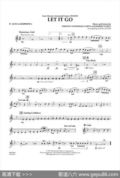 Letitgo（《冰雪奇缘》主题曲）（交响管乐分谱）