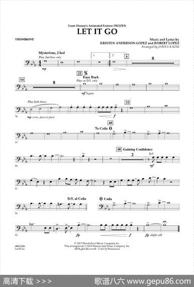 Letitgo（《冰雪奇缘》主题曲）（交响管乐分谱）