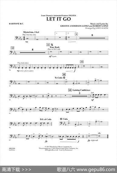 Letitgo（《冰雪奇缘》主题曲）（交响管乐分谱）