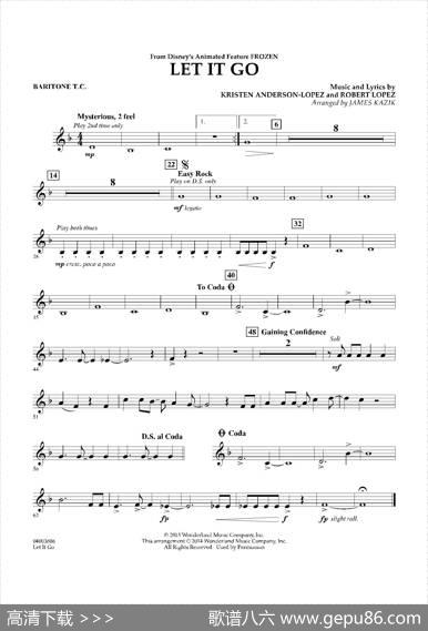 Letitgo（《冰雪奇缘》主题曲）（交响管乐分谱）