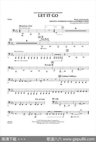 Letitgo（《冰雪奇缘》主题曲）（交响管乐分谱）