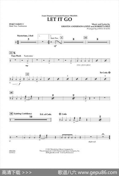 Letitgo（《冰雪奇缘》主题曲）（交响管乐分谱）