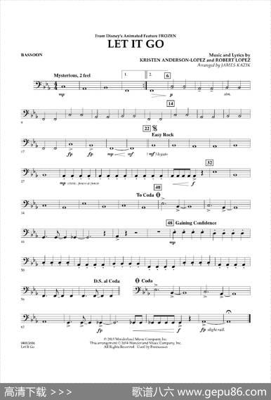 Letitgo（《冰雪奇缘》主题曲）（交响管乐分谱）