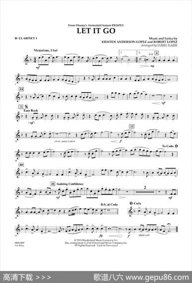 Letitgo（《冰雪奇缘》主题曲）（交响管乐分谱）