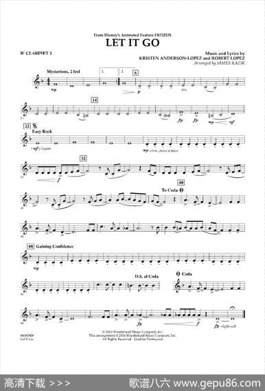 Letitgo（《冰雪奇缘》主题曲）（交响管乐分谱）