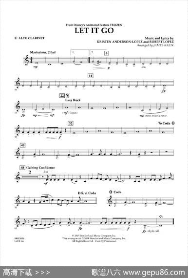 Letitgo（《冰雪奇缘》主题曲）（交响管乐分谱）
