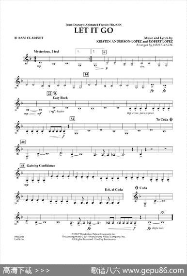 Letitgo（《冰雪奇缘》主题曲）（交响管乐分谱）