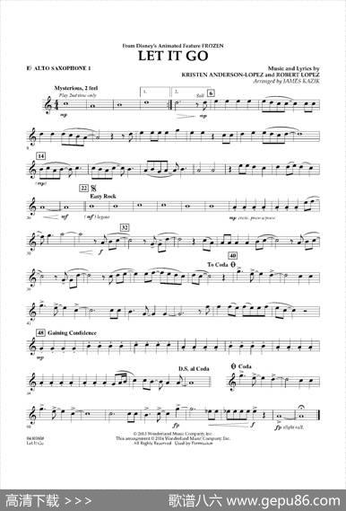 Letitgo（《冰雪奇缘》主题曲）（交响管乐分谱）