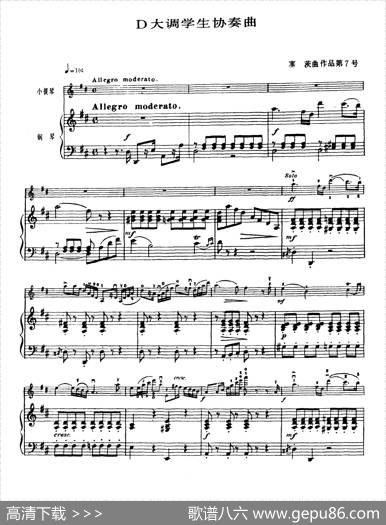 D大调学生协奏曲（塞茨作品第7号）|塞茨