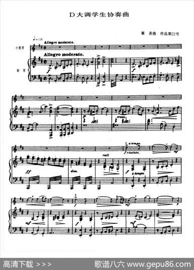 D大调学生协奏曲（塞茨作品第14号）|塞茨
