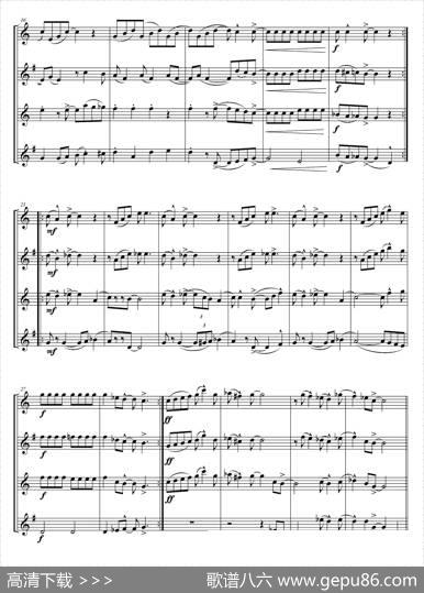 InTheMood（情绪）（四重奏总谱）