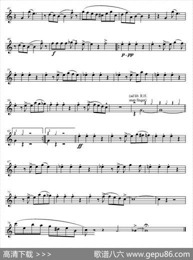 InTheMood（情绪）（四重奏次中音萨克斯分谱）