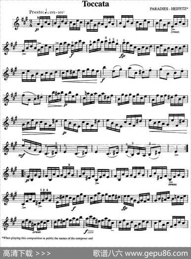 Toccata|海菲茨-PARADIES