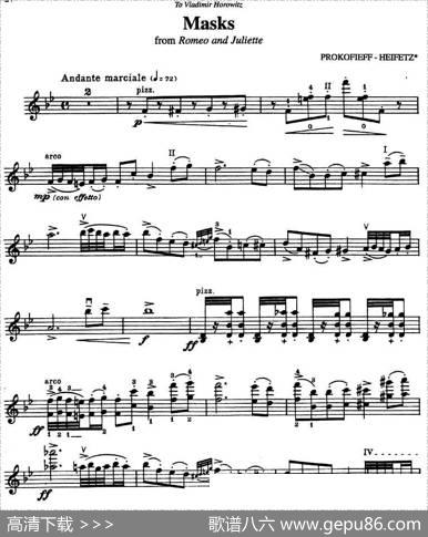 Masks（fromRomeoandJuliette）|海菲茨-PROKOFIEFF