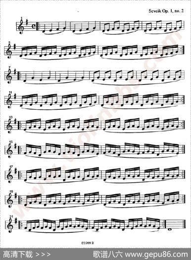 训练左手手指的颗粒性练习曲