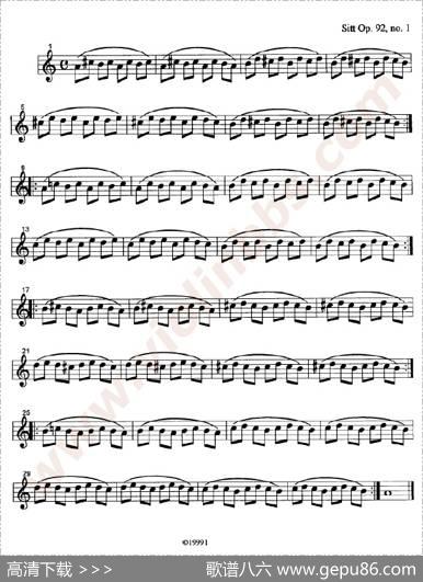 训练左手手指的颗粒性练习曲