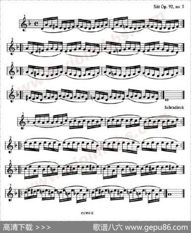 训练左手手指的颗粒性练习曲