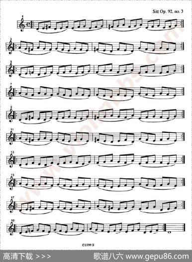 训练左手手指的颗粒性练习曲