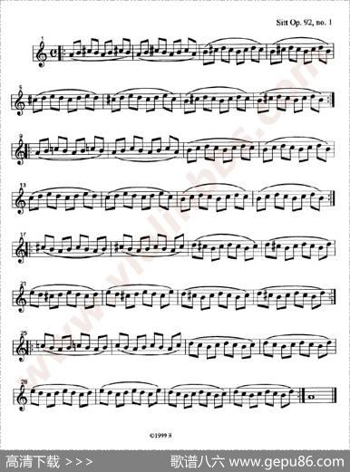 训练左手手指的颗粒性练习曲