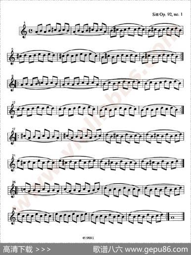 训练左手手指的颗粒性练习曲