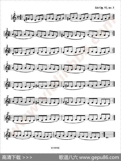 训练左手手指的颗粒性练习曲