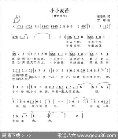 小小麦芒 - 崔增录|方翔