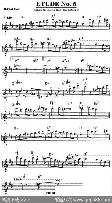 爵士乐超吹练习曲（五）