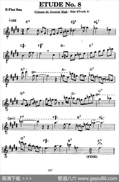 爵士乐超吹练习曲（八）