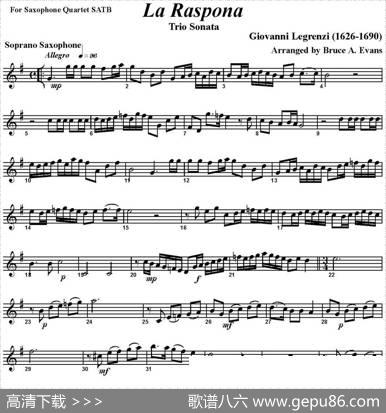 LaRaspona（四重奏·高音萨克斯分谱）