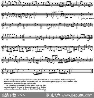 LaRaspona（四重奏·高音萨克斯分谱）