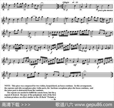 LaRaspona（四重奏·次中音萨克斯分谱）