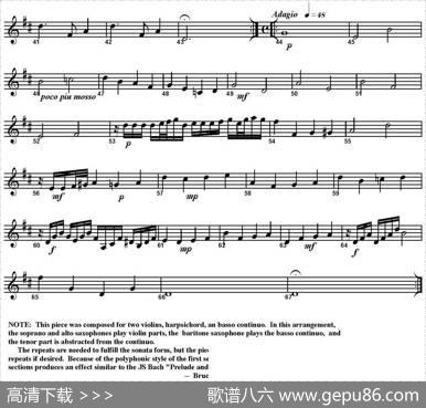 LaRaspona（四重奏·上低音萨克斯分谱）