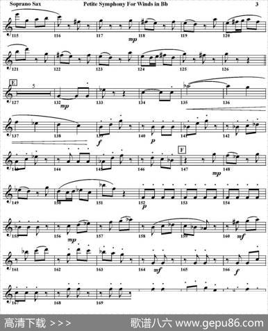 PetiteSymphonyForWindsinBb（四重奏·高音萨克斯分谱）