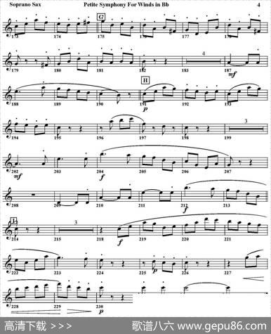 PetiteSymphonyForWindsinBb（四重奏·高音萨克斯分谱）