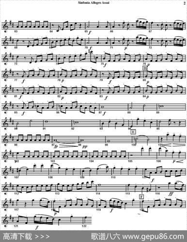 SINFONIAFirstMovement：AllegroAssai（四重奏·中音萨克斯分谱）