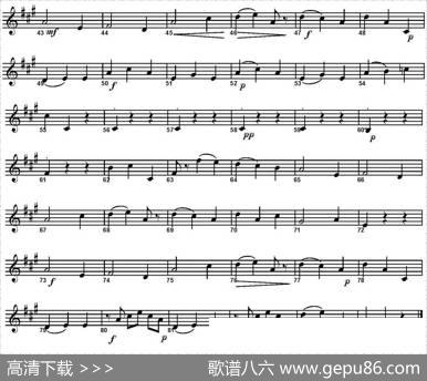 SINFONIAPart2.Andante（四重奏·上低音萨克斯分谱）