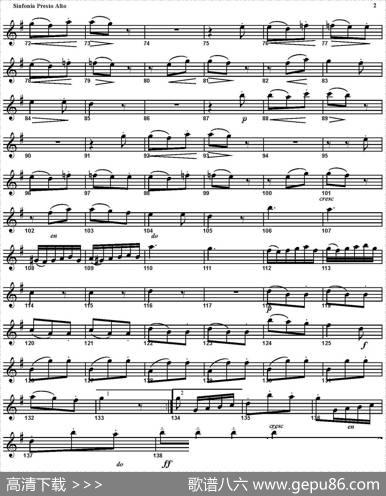 SINFONIAPart3.PRESTO（四重奏·中音萨克斯分谱）